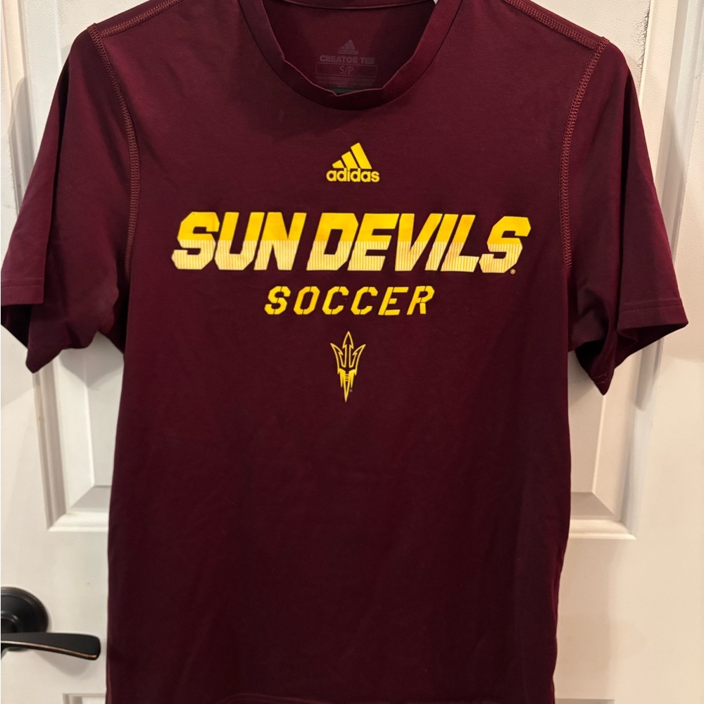 Adidas Maroon Sun Devils Soccer Tee